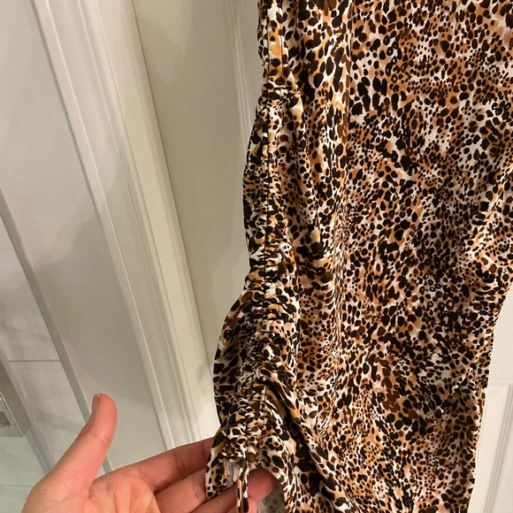 Aritzia (Wilfred) Cowl Neck Leopard Dress - Picture 2 of 3